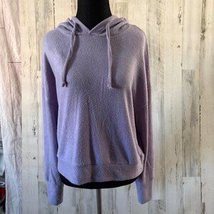 OLIVE + OAK Women's Size Small Pullover Soft Crop Hooded Sweater Light Purple